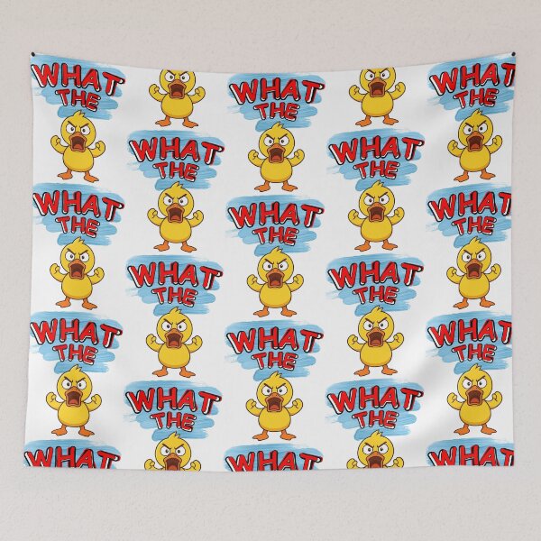 Item preview, What The Duck – Funny Cartoon Reaction Quote designed and sold by Snedsdigital.