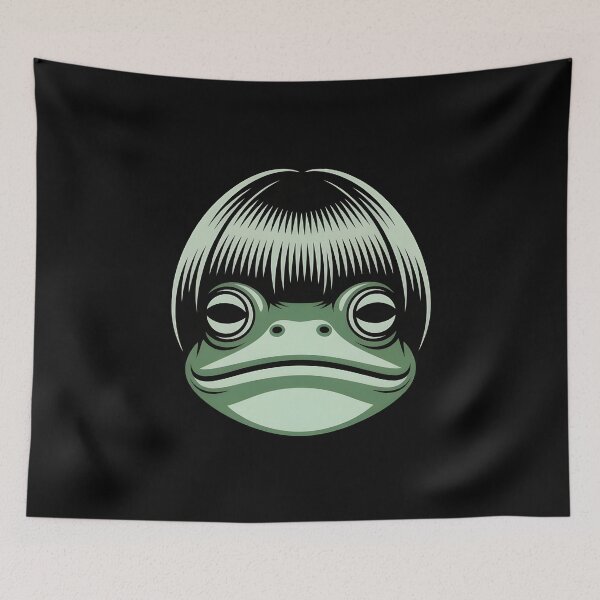 Item preview, Funny Frog Bob Haircut Meme Funny Internet Humor Artwork with Frog Meme Style designed and sold by Redgiant87x.