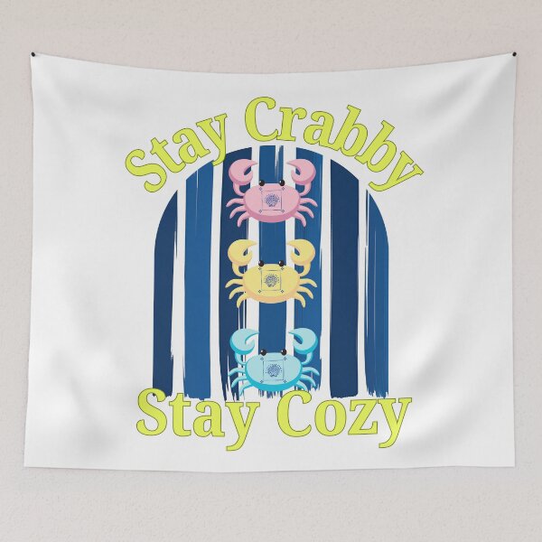 Item preview, Stay Crabby Stay Cozy Cute Preppy Summer Crab  designed and sold by VibranPalette.