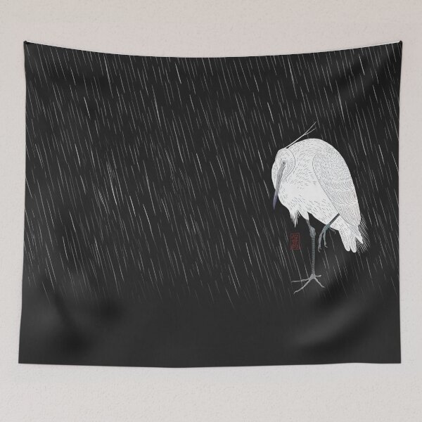 Item preview, Minimal Egret in Rain designed and sold by Syntetyc.