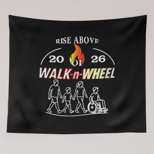 Item preview, Rise Above 2026 Walk And Wheel Charity Awareness Community Event Illustration designed and sold by RuperDelois.