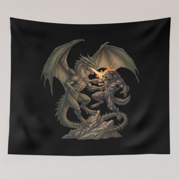 Item preview, Dragons vs. Werewolf designed and sold by ReneMM.