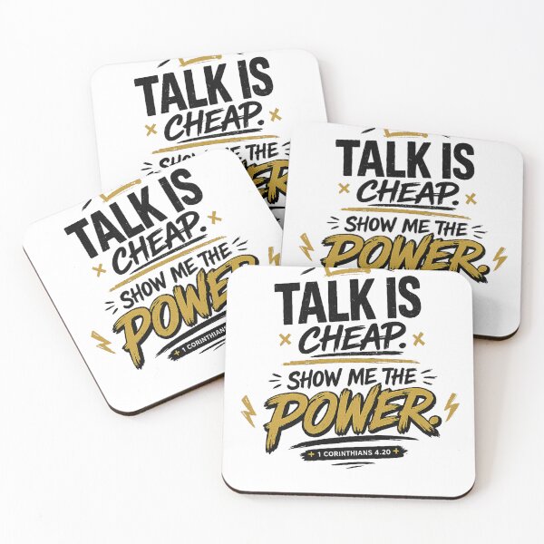 Item preview, Talk Is Cheap Show Me The Power Christian Streetwear – 1 Corinthians 4:20 Bible Verse Design designed and sold by Ermicioi.