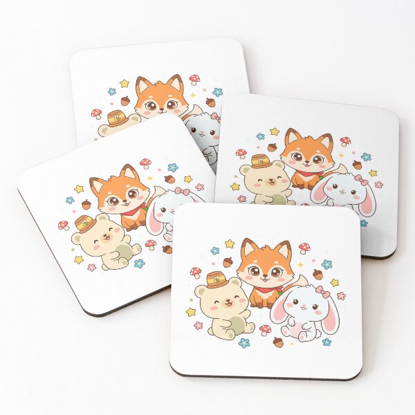 Item preview, Kawaii Forest Friends Fox Bear Bunny designed and sold by Sovira Studio .