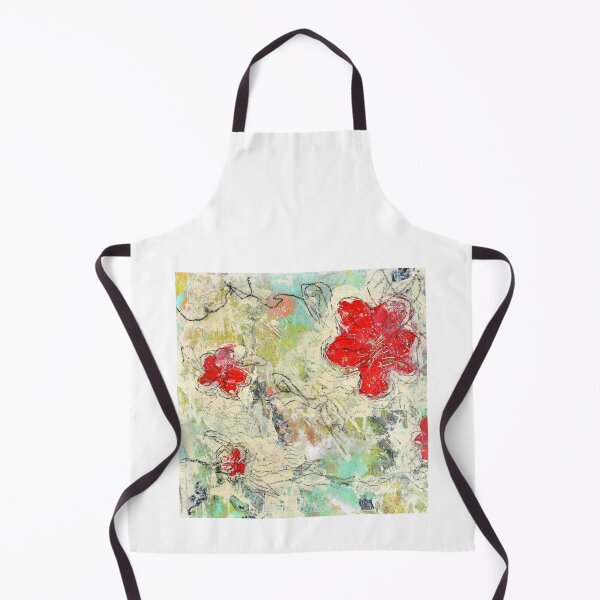 Item preview, Abstract Red Flowers Floral Painting designed and sold by Camille Woodward.