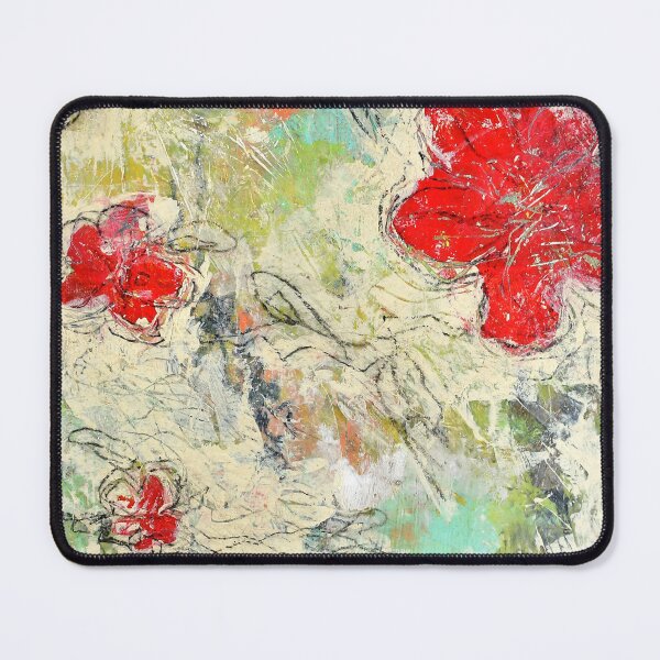 Item preview, Abstract Red Flowers Floral Painting designed and sold by Camille Woodward.