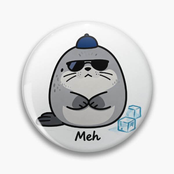 Item preview, Chill Seal Aesthetic Sticker MEH 8 designed and sold by HealthyEnvy.
