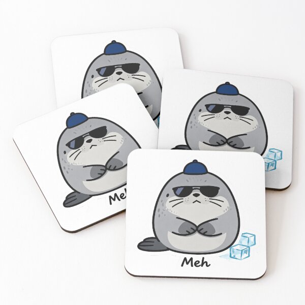 Item preview, Chill Seal Aesthetic Sticker MEH 8 designed and sold by HealthyEnvy.