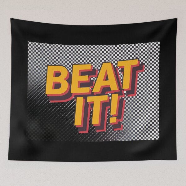 Item preview, Orange Pop Typography - Comic style on Checkerboard designed and sold by AnimeShin.