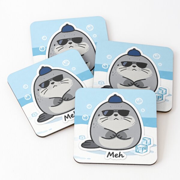 Item preview, Chill Seal Aesthetic Sticker MEH 9 designed and sold by HealthyEnvy.