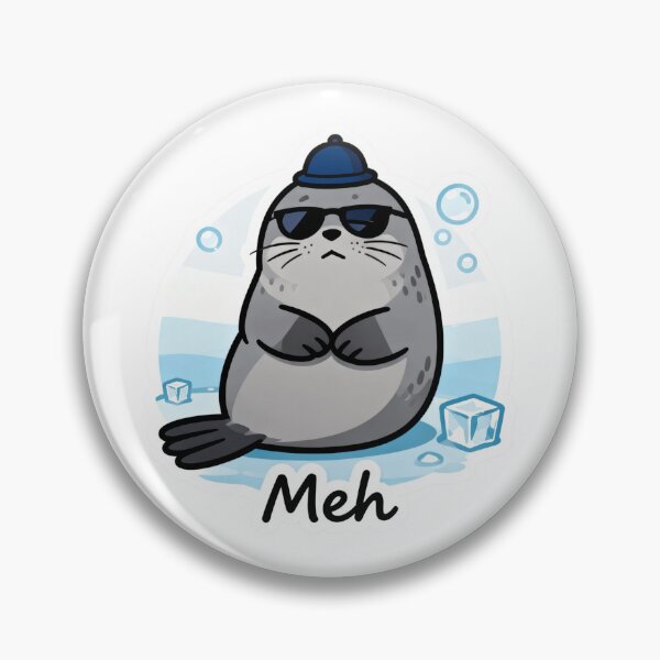 Item preview, Chill Seal Aesthetic Sticker MEH 10 designed and sold by HealthyEnvy.