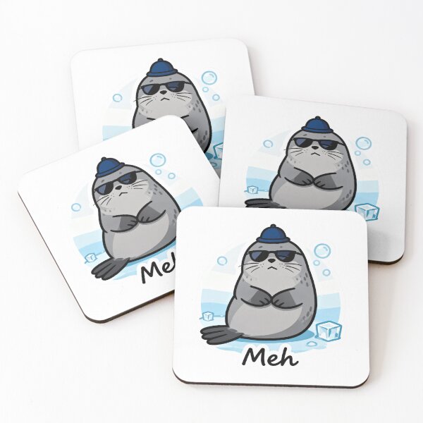 Item preview, Chill Seal Aesthetic Sticker MEH 10 designed and sold by HealthyEnvy.