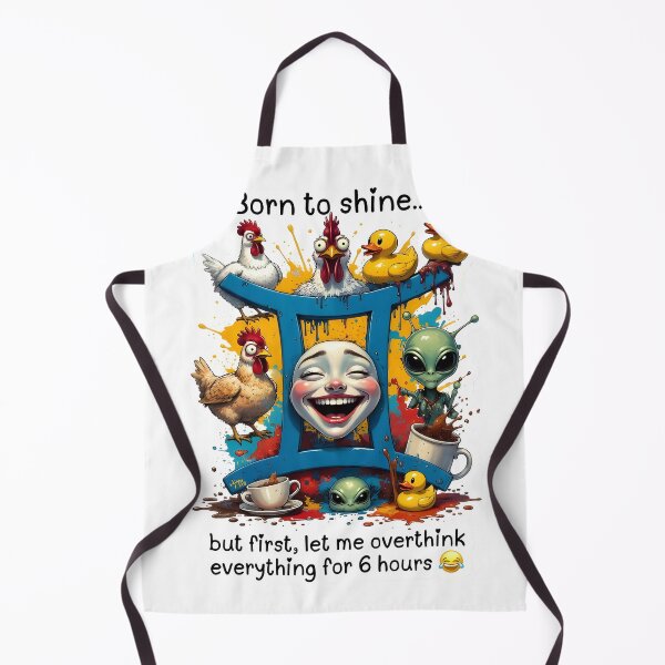 Item preview, Funny Gemini Born To Shine Overthinking Gift designed and sold by Zodiac Celestial Art.