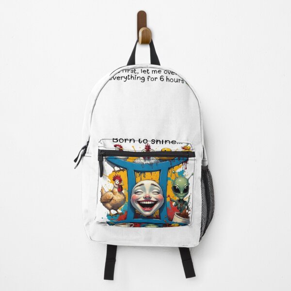 Item preview, Funny Gemini Born To Shine Overthinking Gift designed and sold by Zodiac Celestial Art.