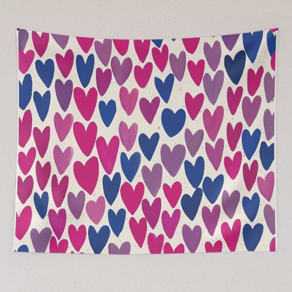 Item preview, Bisexual Pride Month Heart Pattern – Cute Bi Aesthetic designed and sold by Cannaxes Studio.