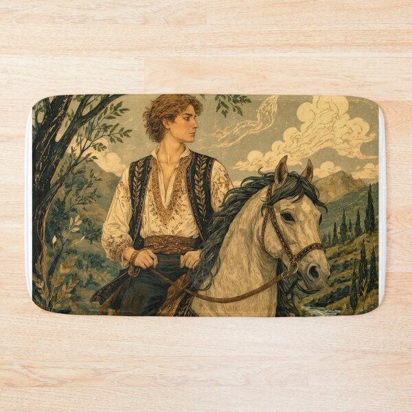 Item preview, Wall Art - Postcard - Rider of Elegance – Pastoral Journey designed and sold by ForeverPrintsOK.