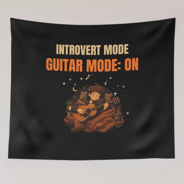 Item preview, Introvert Mode Guitar Mode On Funny Guitar Lover Design designed and sold by Joyful-Pixel.