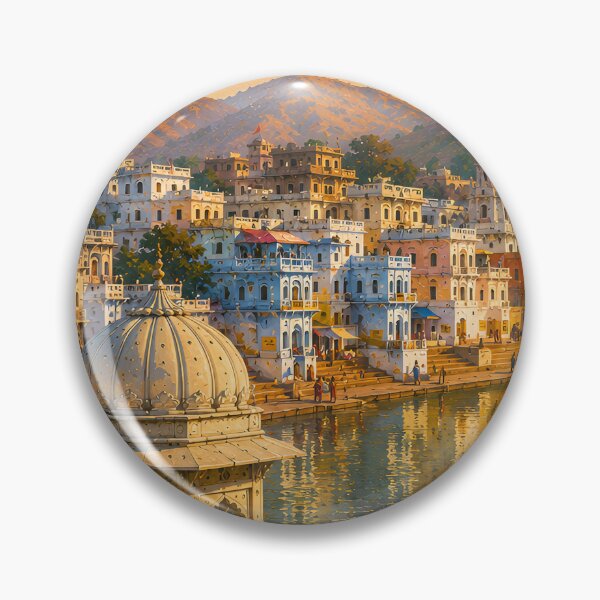 Item preview, Sunset Reflections of Sacred Pushkar designed and sold by RajRang.