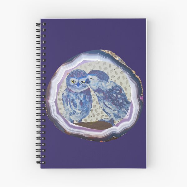 Artikelvorschau, Blaue Eulen-Geode entworfen und verkauft von DaughertyDraws.