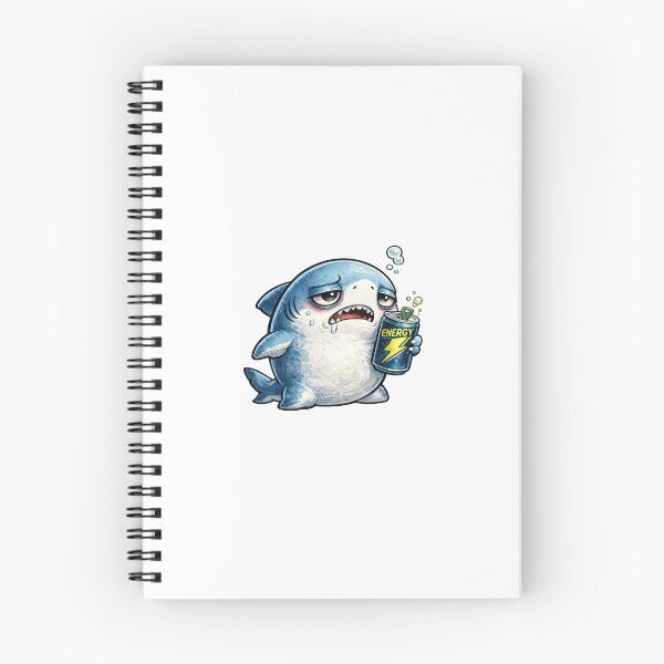 Item preview, Sleep-Deprived Shark – Tired Energy Drink Cartoon designed and sold by UnknownFrame.