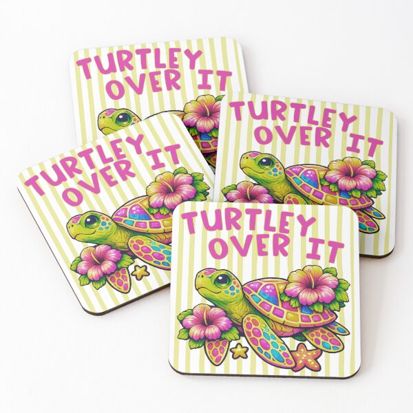 Item preview, Turtley Over It Tropical Turtle Summer Vacation Design designed and sold by INKPOPTOURI.