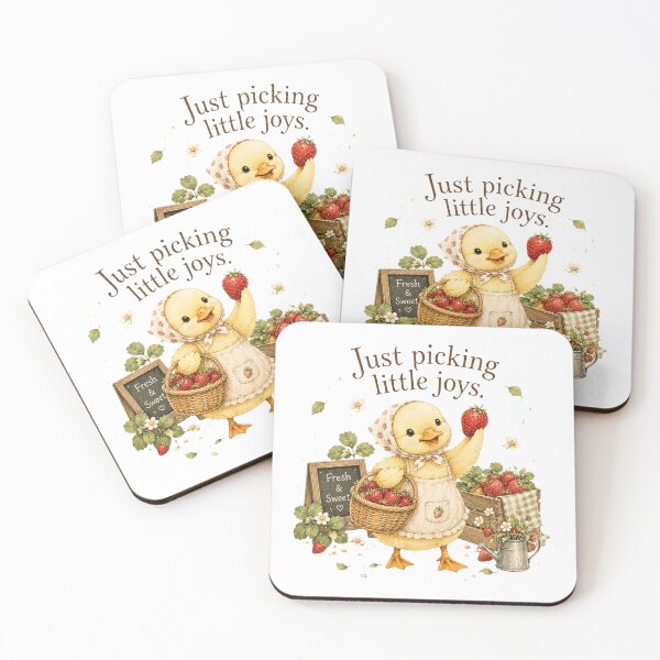 Item preview, Just Picking Little Joys Strawberry Duck Cottagecore designed and sold by AQUILAKREO.