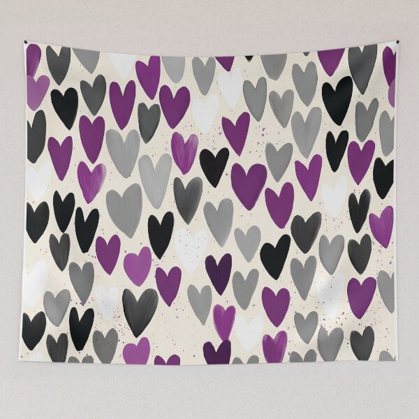 Item preview, Asexual Pride Month Heart Pattern – Cute Ace Aesthetic designed and sold by Cannaxes Studio.