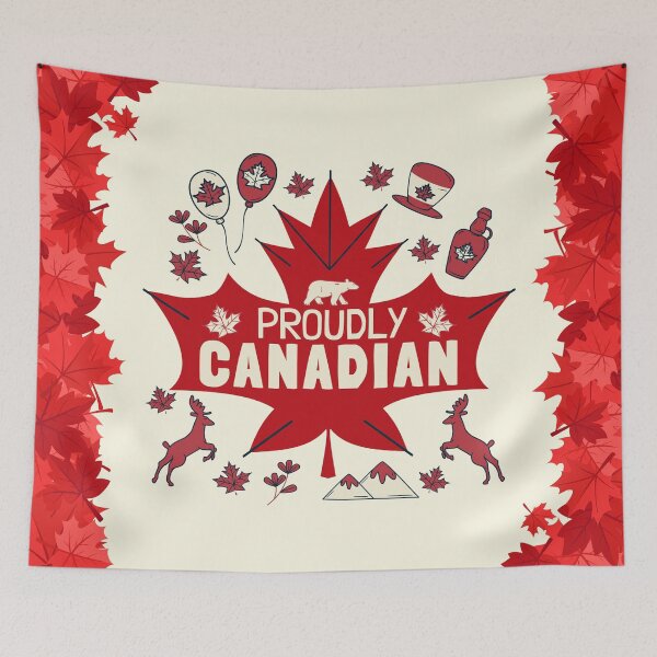 Item preview, Proudly Canadian Maple Leaf Bear Deer Patriotic Celebration designed and sold by DaVinciFeather.