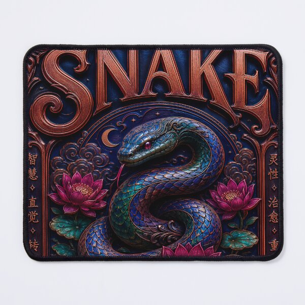 Item preview, Enchanted snake with lotus flowers designed and sold by paulrommer.