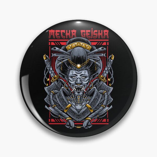 Item preview, Mecha Geisha Cyberpunk Japanese Robot Warrior Dark Anime Illustration Art designed and sold by DERA RAY.