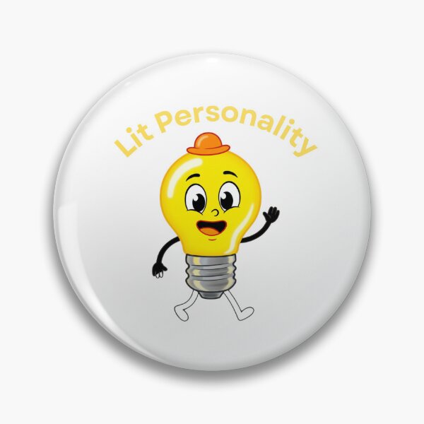 Item preview, Lit Personality Cute Light Bulb Cartoon designed and sold by Inka Moon Design.