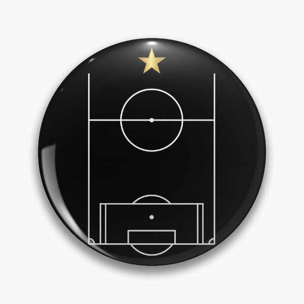 Item preview, Minimalist Soccer Pitch Gold Star Champion Line Art designed and sold by TeNovaStudio.