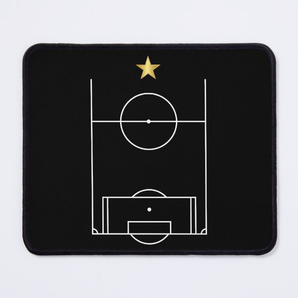 Item preview, Minimalist Soccer Pitch Gold Star Champion Line Art designed and sold by TeNovaStudio.