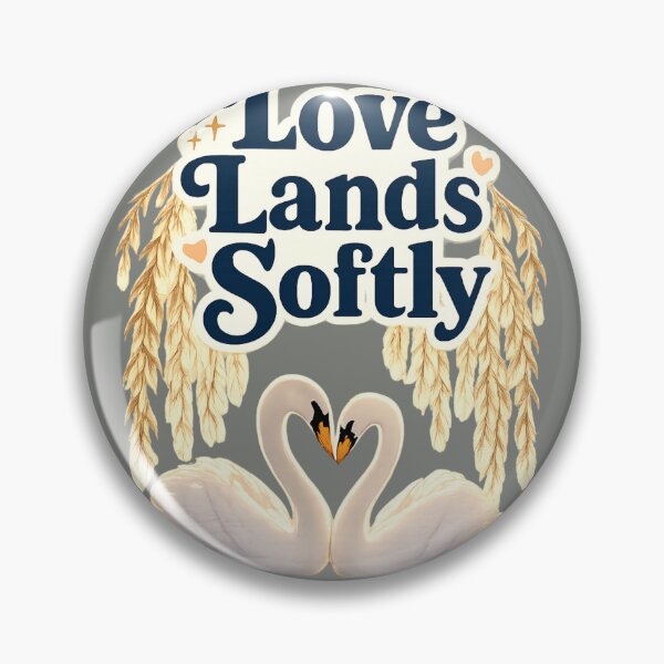 Item preview, Love Lands Softly, Romantic Swan Love Aesthetic Design designed and sold by JagrDesigns.