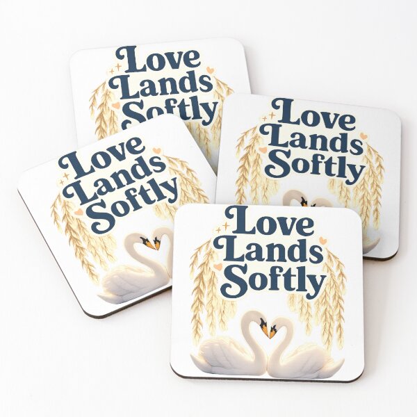 Item preview, Love Lands Softly, Romantic Swan Love Aesthetic Design designed and sold by JagrDesigns.