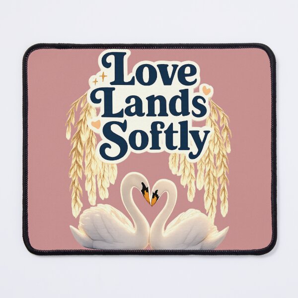 Item preview, Love Lands Softly, Romantic Swan Love Aesthetic Design designed and sold by JagrDesigns.