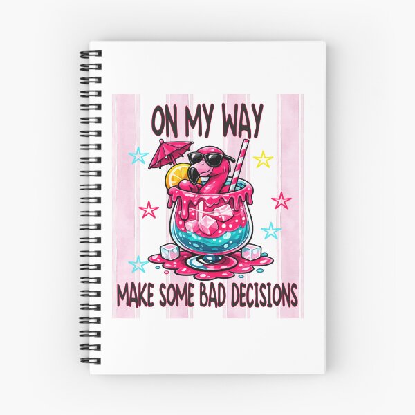 Item preview, On My Way To Make Some Bad Decisions  Summer Flamingo Cocktail Design designed and sold by INKPOPTOURI.