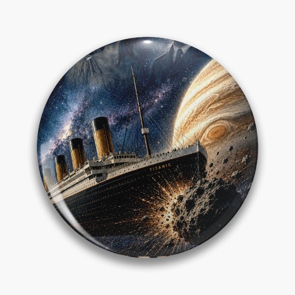 Artikelvorschau, Titanic II: Reise zum Jupiter – Retro-Weltraumkatastrophen-Romantik-Filmplakat entworfen und verkauft von mechashiva76.