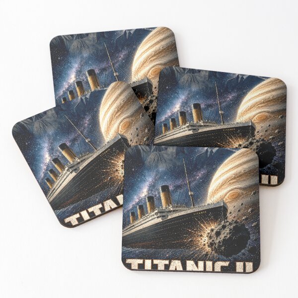 Item preview, Titanic II: Voyage to Jupiter – Retro Space Disaster Romance Movie Poster designed and sold by mechashiva76.