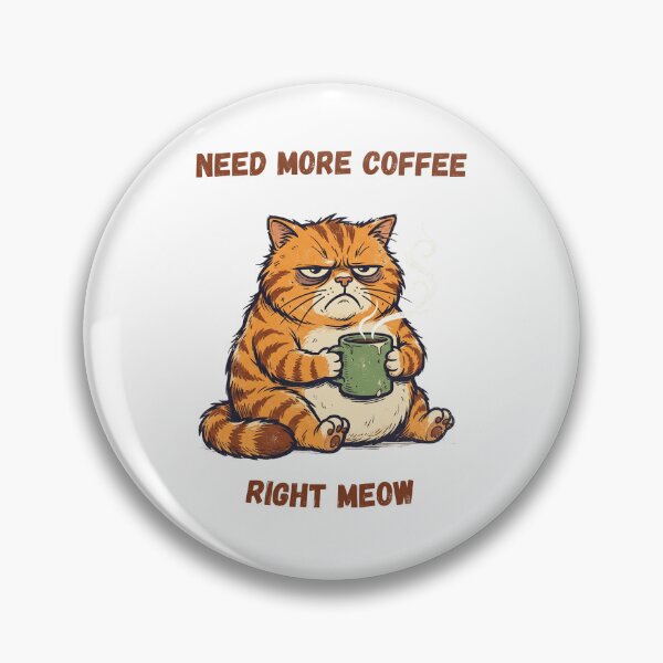 Item preview, Need More Coffee Right Meow Funny Grumpy Cat designed and sold by SupplyCode.