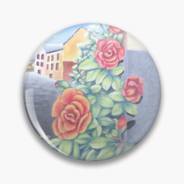 Item preview, Acrylic painting, small town idyll designed and sold by ElkeEntz.
