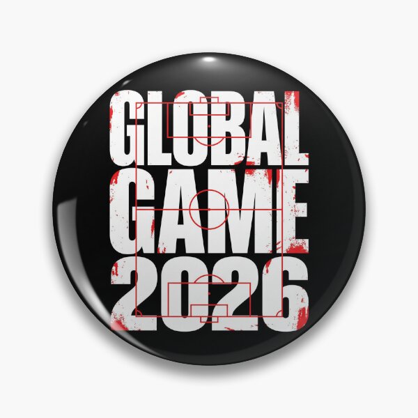 Item preview, Global Game 2026 Distressed Soccer Pitch Red Lines designed and sold by TeNovaStudio.