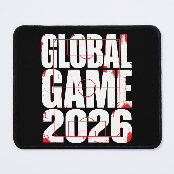 Item preview, Global Game 2026 Distressed Soccer Pitch Red Lines designed and sold by TeNovaStudio.