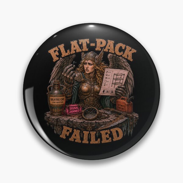 Item preview, Funny Valkyrie Flat Pack Furniture Assembly Retro Graphic designed and sold by Mythic Ink Studio.