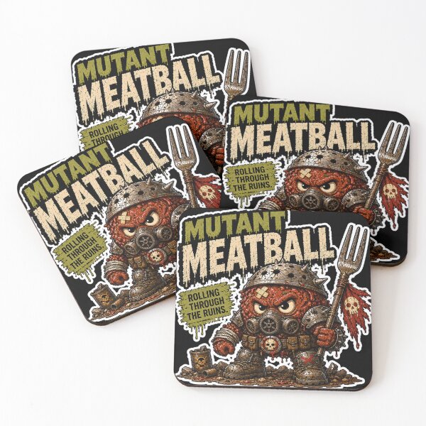 Item preview, Mutant Meatball Sticker | Post Apocalyptic Food Warrior | Funny Wasteland Snack Character designed and sold by Snackwave Ninety.