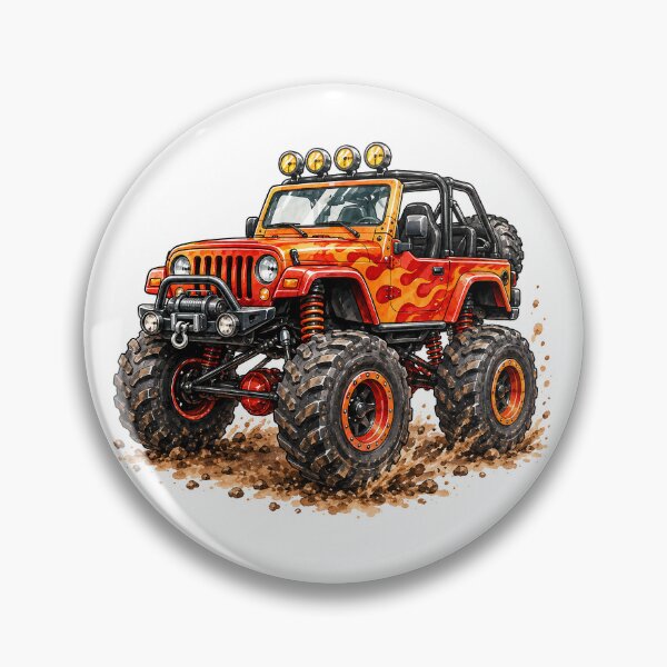 Item preview, Big Wheels Monster Jeep designed and sold by MissSparklesAI.