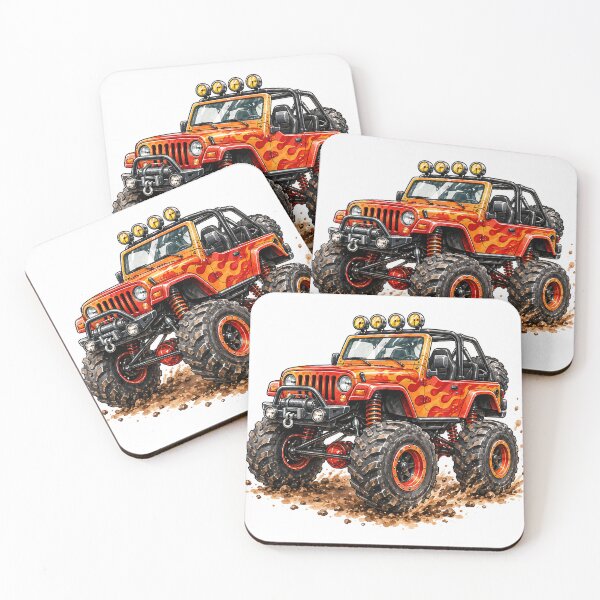 Item preview, Big Wheels Monster Jeep designed and sold by MissSparklesAI.