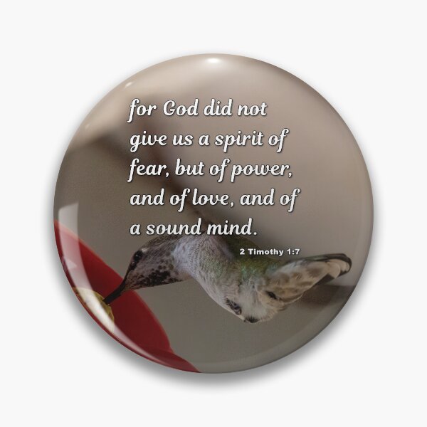 Item preview, 2 Timothy 1:7 Power Love Sound Mind Hummingbird Photograph designed and sold by InsprtnlArtbyDP.