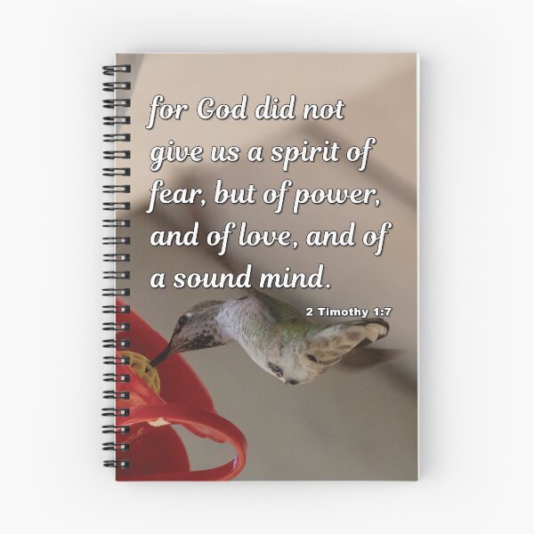 Item preview, 2 Timothy 1:7 Power Love Sound Mind Hummingbird Photograph designed and sold by InsprtnlArtbyDP.