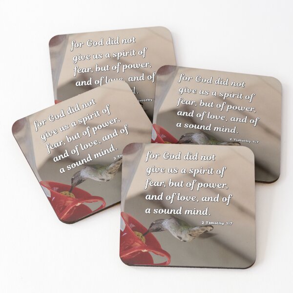 Item preview, 2 Timothy 1:7 Power Love Sound Mind Hummingbird Photograph designed and sold by InsprtnlArtbyDP.